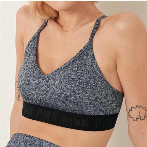 PINK Victoria's Secret Other - Pink Victoria’s Secret Women's Black and Gray Sports Bra Medium I B80